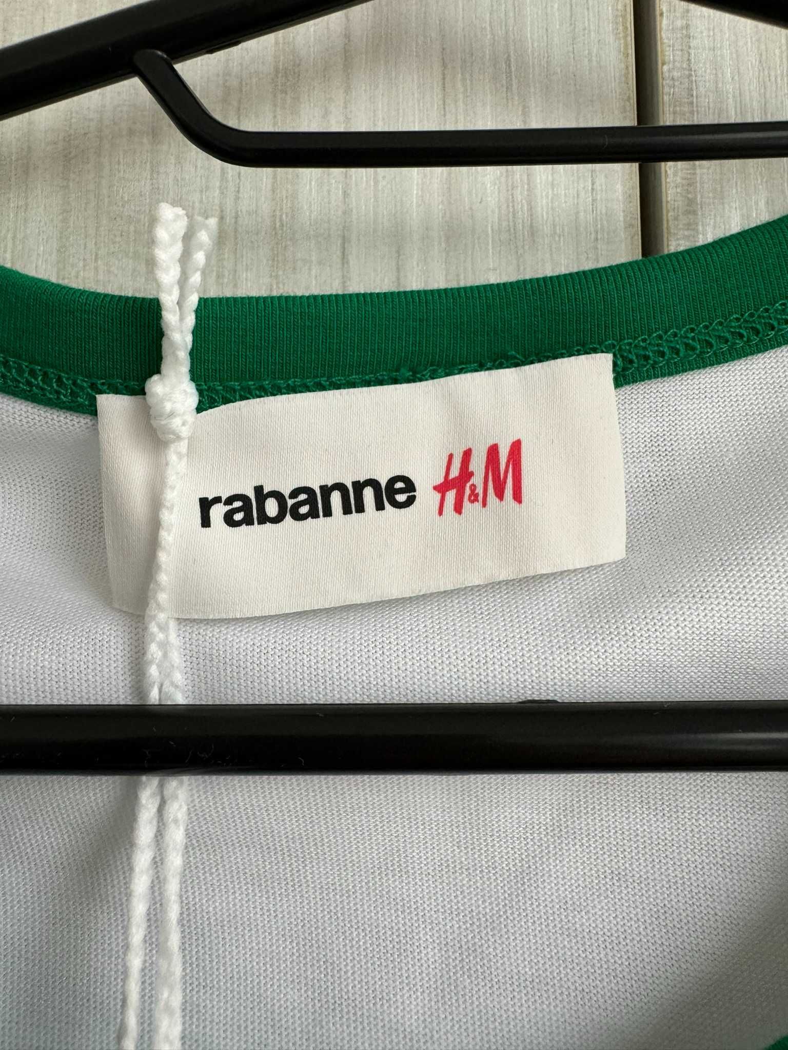 Rabanne x H&M Tricou cu aplicatie Alb Barbati, L, nou