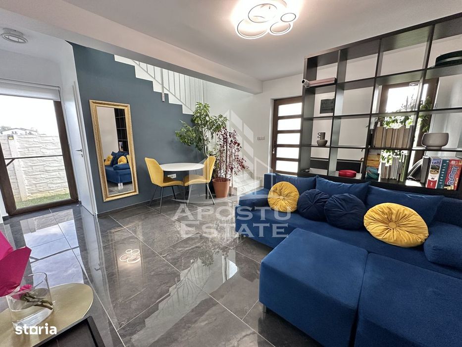 Duplex cu 3 camere si 2 bai complet mobilat si utilat in Giroc.