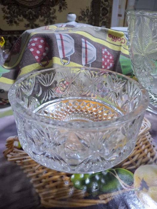 Хрустальная ваза и салатница времён СССР