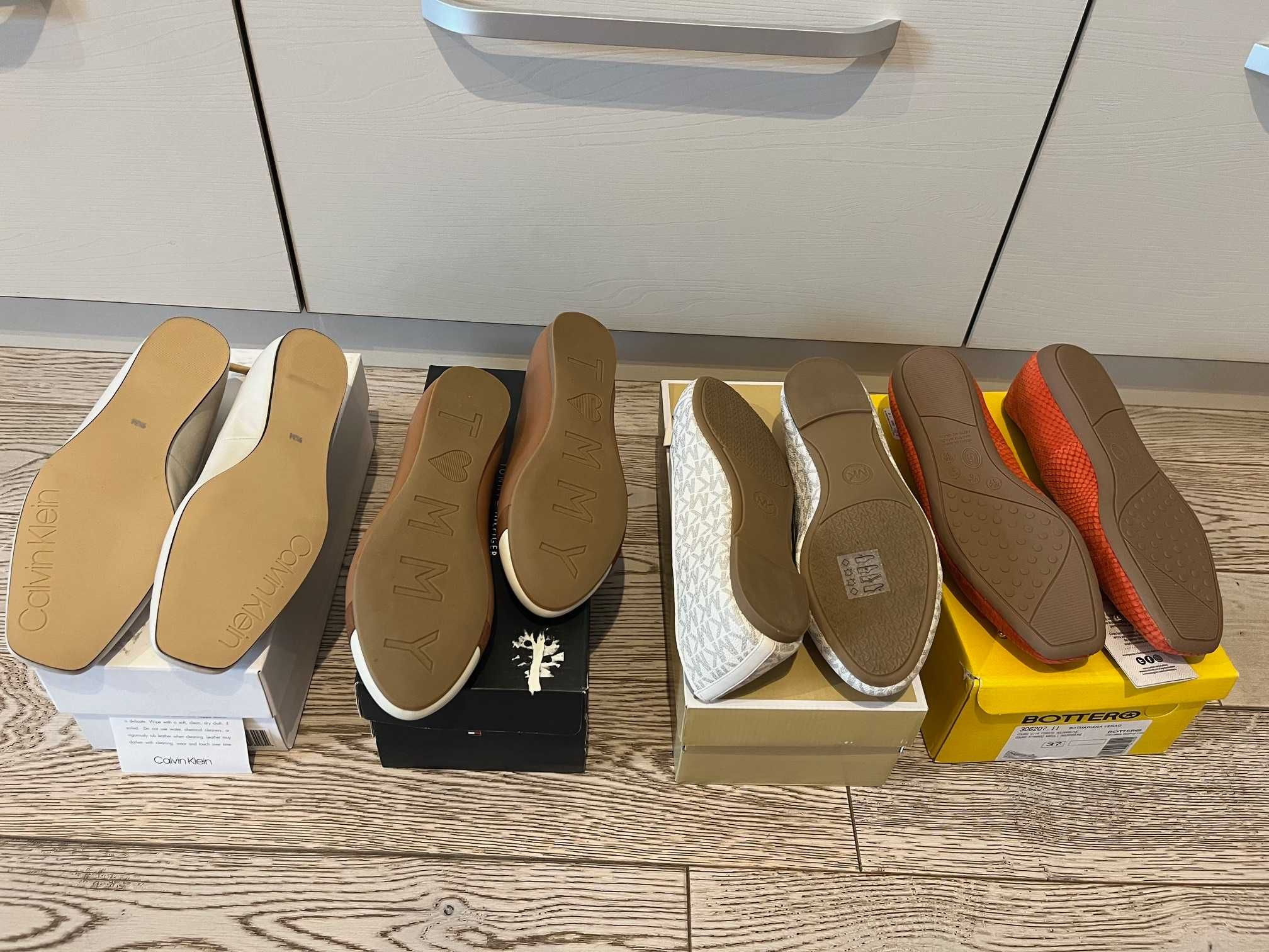 РАЗПРОДАЖБА на НОВИ БАЛЕРИНКИ р-р 39-40, T. Hilfiger, M. Kors и др.