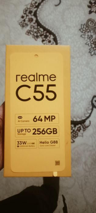 Realme c55.

Xotira: 8×256.

Rangi: Qora

Ishlagan vaqti: 2 o