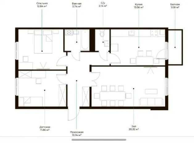 3-комн., 75 м², Assalom Havo, евро ремонт, 4/9, Яшнабад`