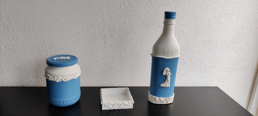 Borcan decorativ pentru bucatarie cu dovleci