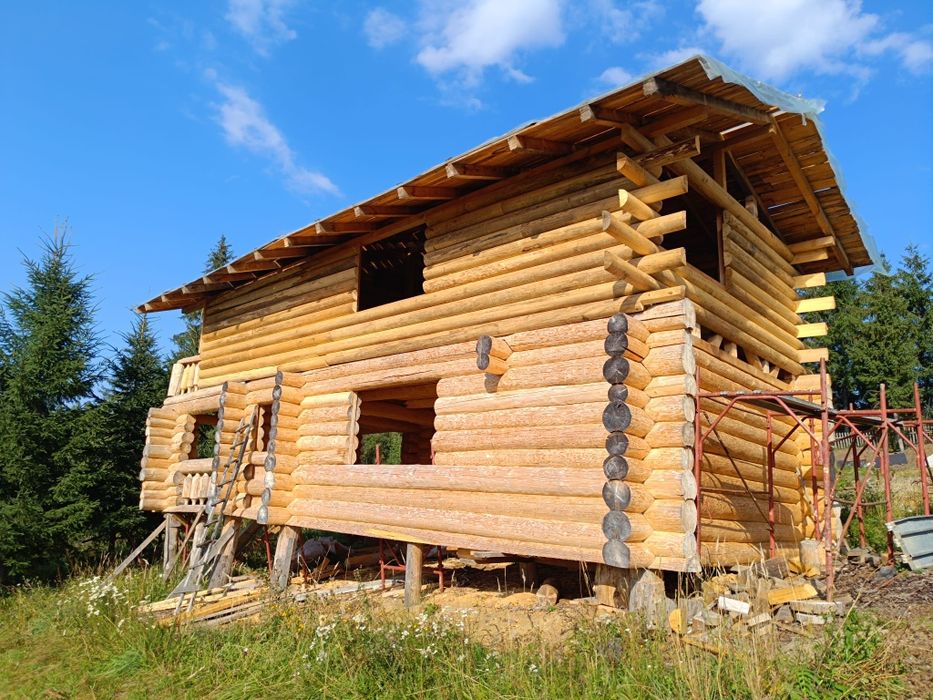 Vand cabana lemn rotund