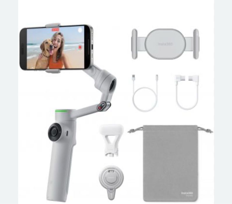 Insta 360 flow 2 pro creator kit бял цвят стабилизатор за телефон