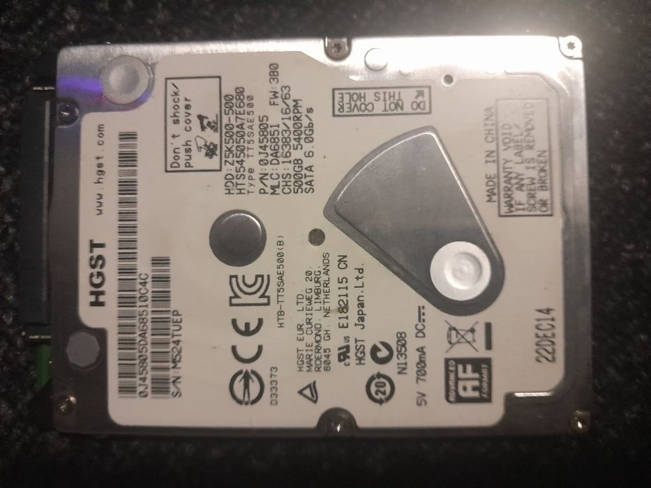 Hdd 500 gb stare bună