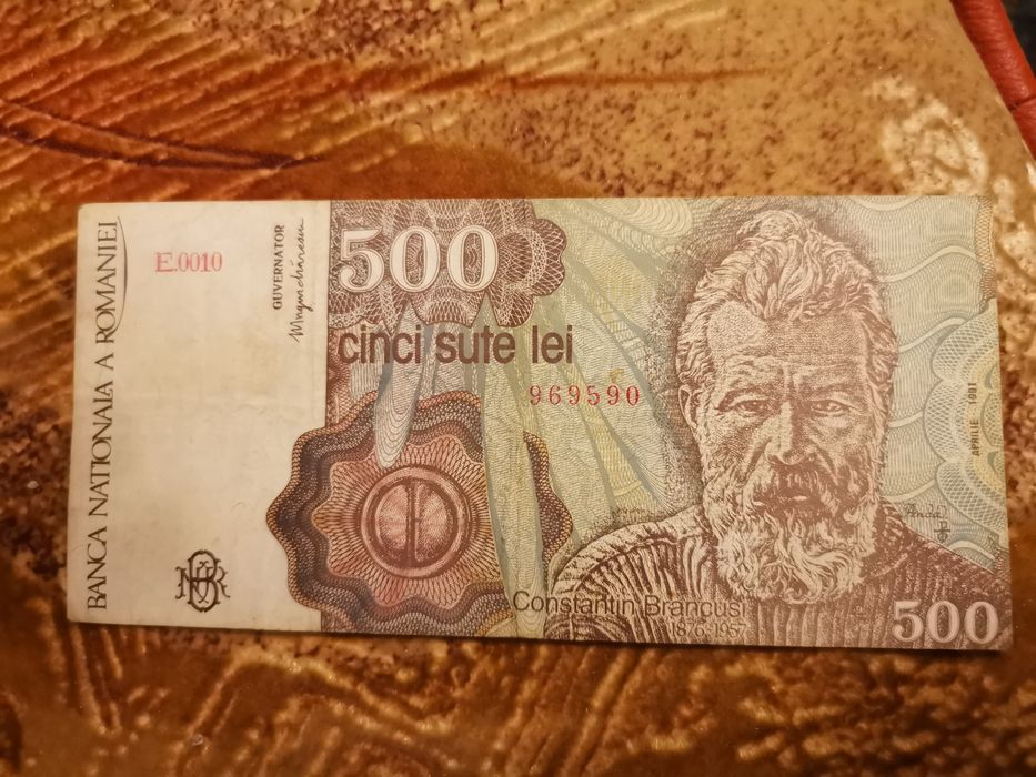 Vând bancnota de 500 lei din anul 1991 cu Brâncuși, ca și Noua!