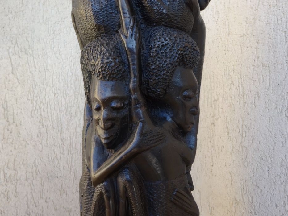 Statueta Africana Tribala Makonde - Sculptura Veche in Lemn de Abanos