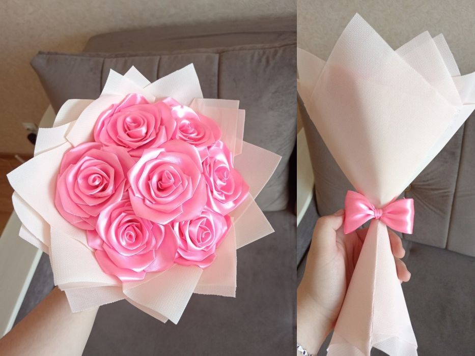 Букет из атластных роз