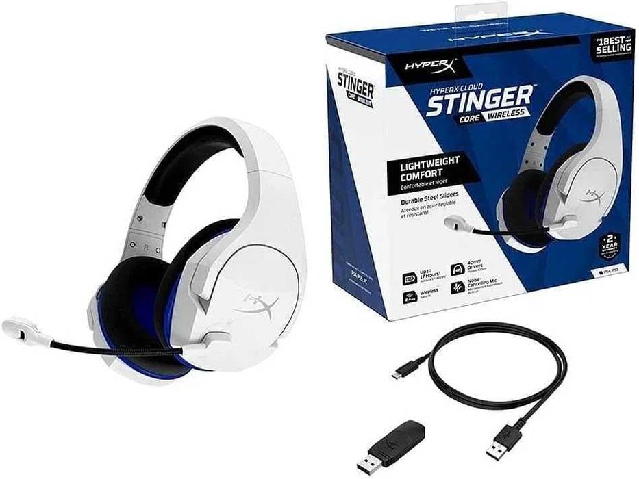 Casti Gaming Wireless Kingston HyperX Cloud Stinger Alb PS4 PS5 PC Nou