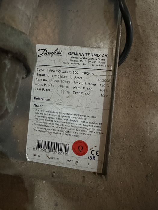 Statie de transfer de termoficare Danfoss Termix A/S