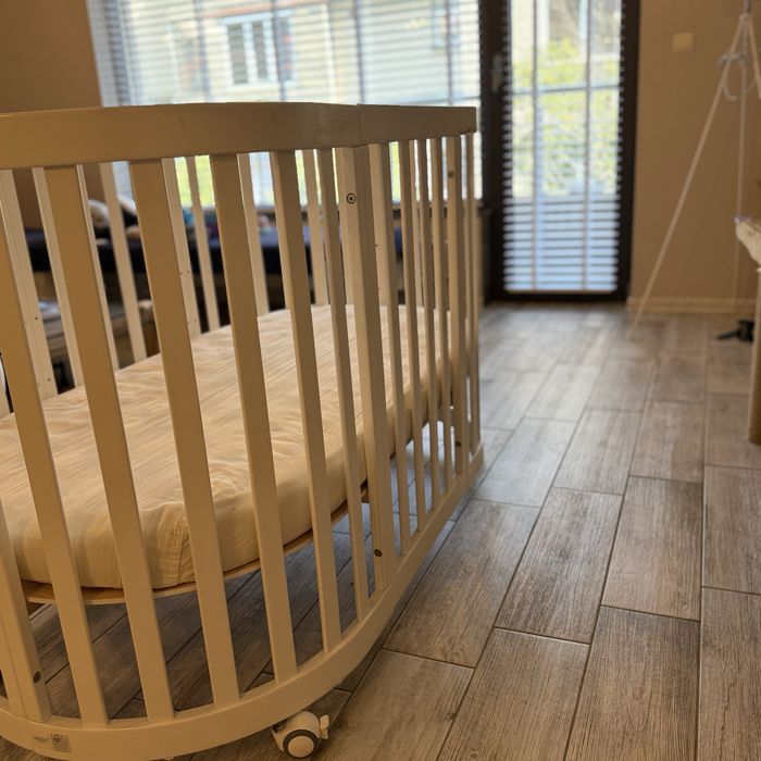 Трансформиращо се легло от бук Рим БЯЛО + Матраци