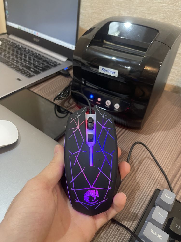 игровая клавиатура RAIKU T28 с подсветкой + мышка мышь