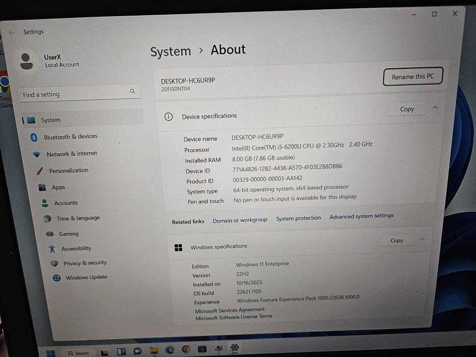 Lenovo T560 Core i5 gen6 2.4 ghz, 8GB Ram, SSD 256 - strare excelenta