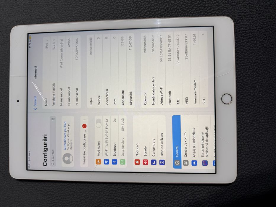 Apple Ipad generatia 6 (A1954) 128 GB cu SIM