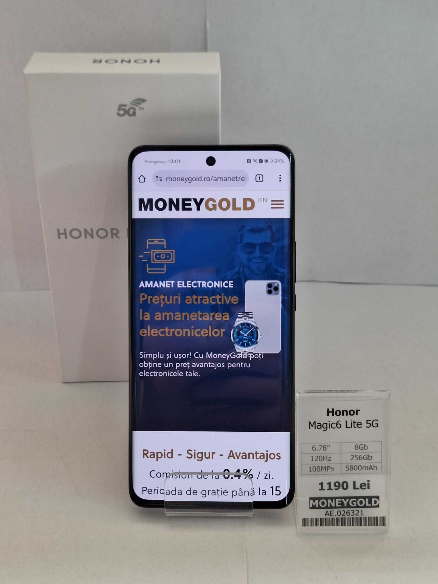 Telefon Honor Magic6 Lite 5G MoneyGold AE.026321