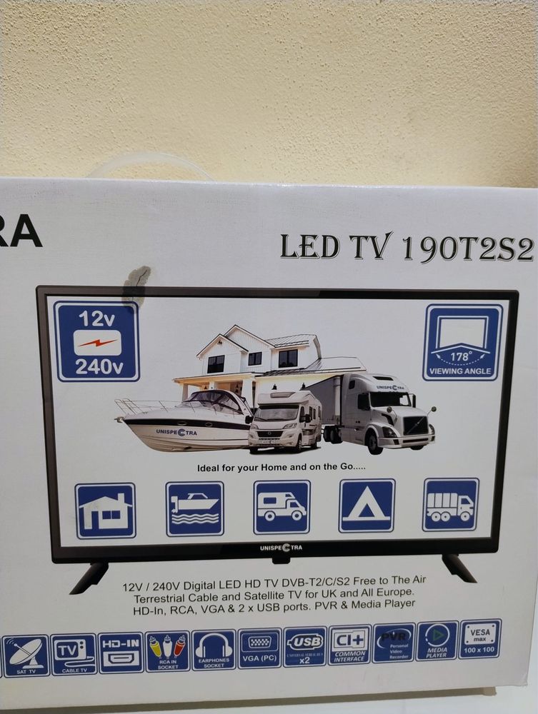 Led tv 190t2s2(nou)12v/240vpret 450!