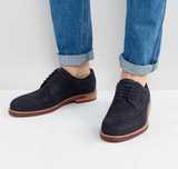 Pantofi derby 43 43.5 brogue premium LLOYD piele naturala moale navy