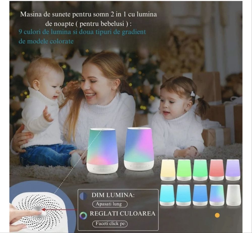 Lampa inteligenta cu lumini multicolore