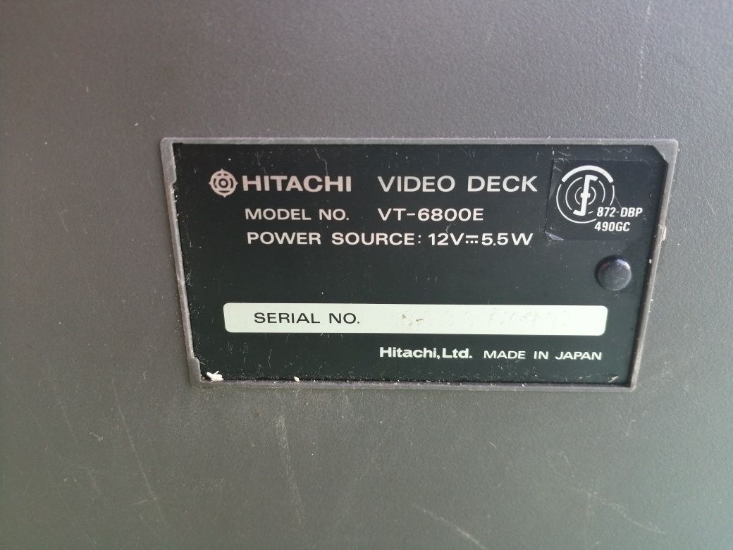 Vintage Hitachi casetofon video portabil VT-6800A tuner video VT-TU68A