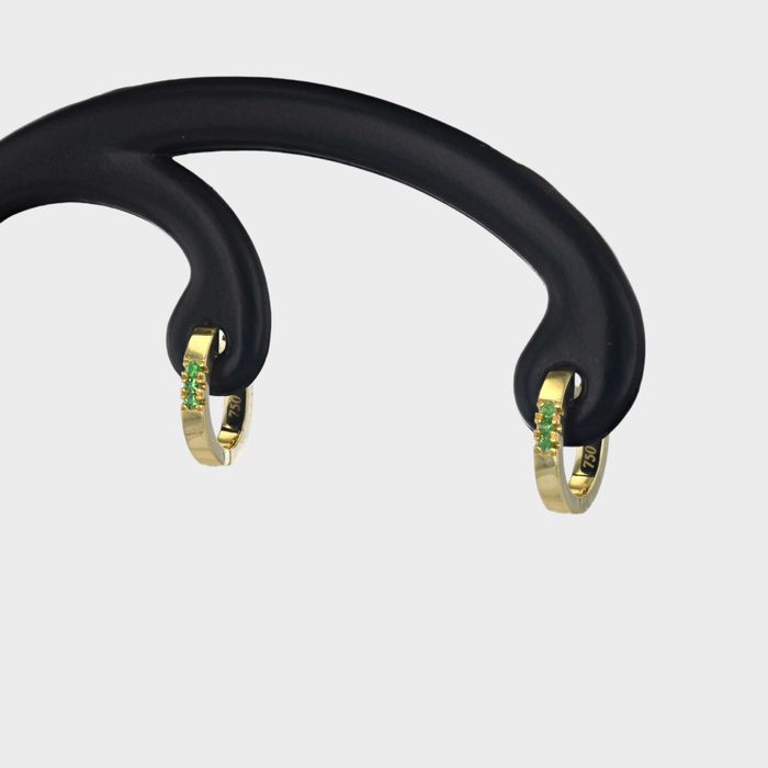 Cercei din aur galben cu granate cod 2167