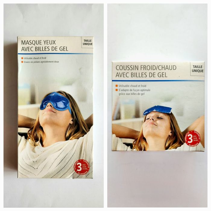 2 bucati x Masca reutilizabila cu gel pentru ochi - SIGILAT