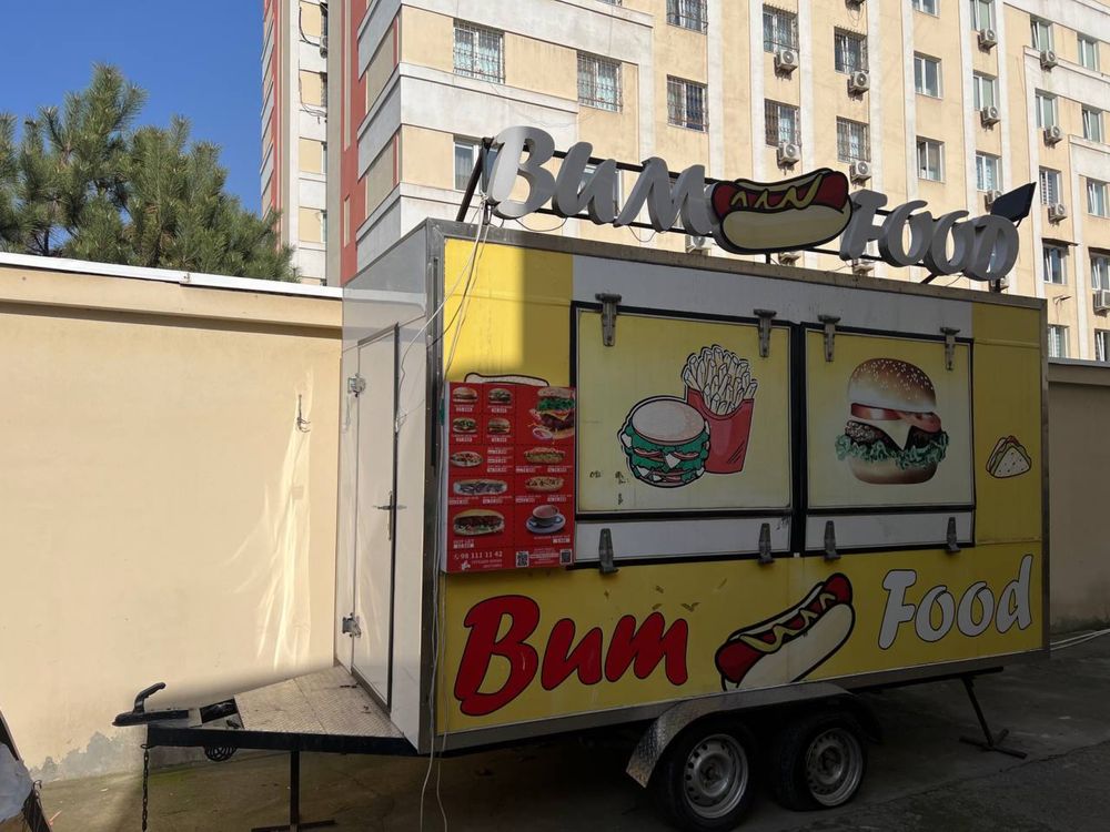 Food truck track фудтрак 4м ichidagi aparatlari bilan beramiz