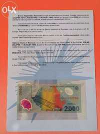 Bancnote omagiale eclipsa 2000
