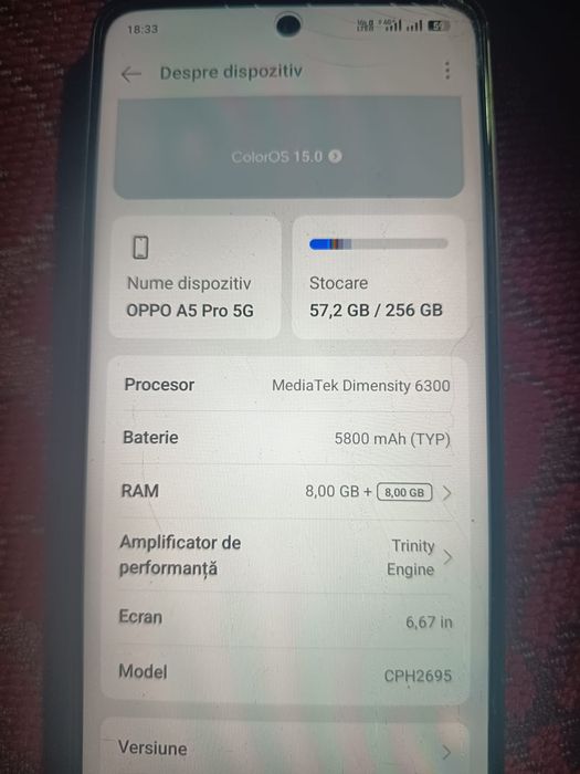 Vând Sau schimb Oppo A5 Pro