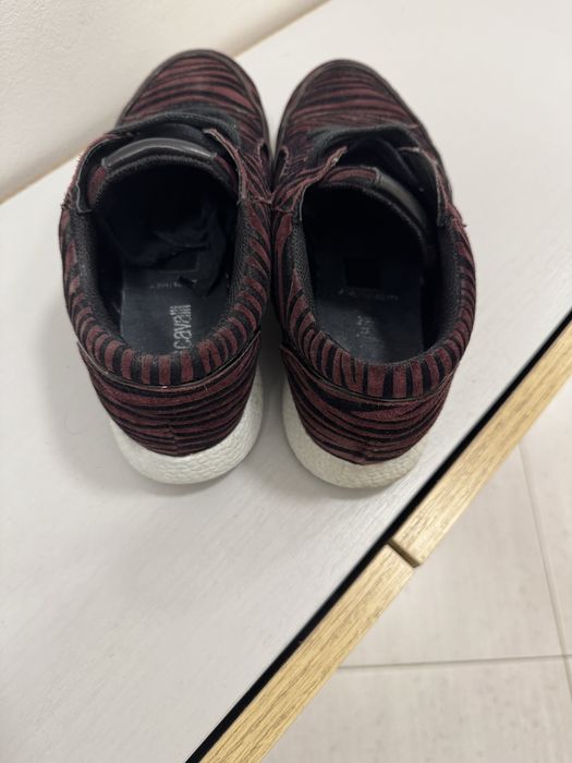 JUST CAVALLI Zebra Suede Violet Sneakers