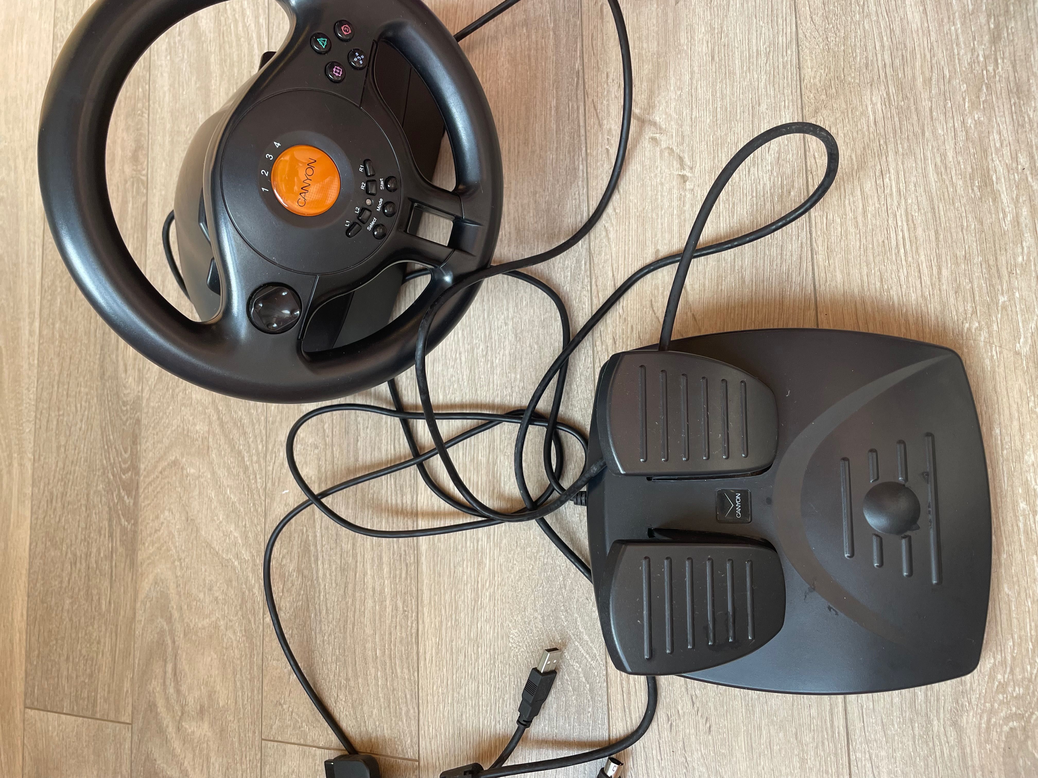 3 in 1 Gaming Wheel / Игрална конзола / Кормило с педали Canyon