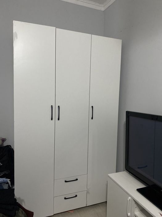 Шкаф для одежды,размер 120x205x52 см,белый
