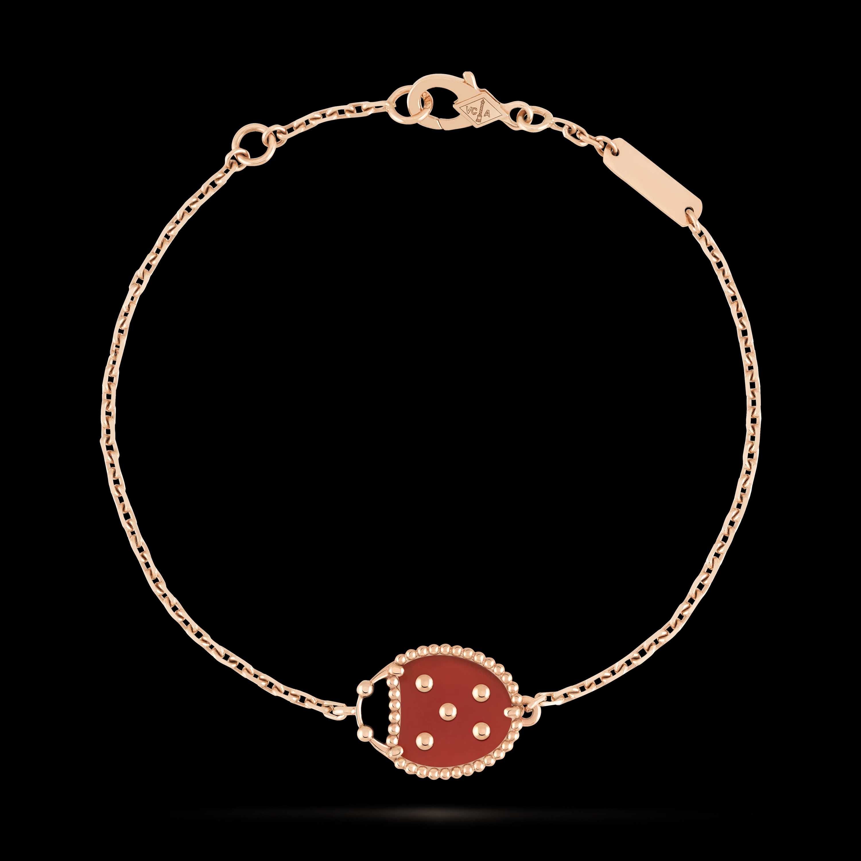 Van Cleef & Arpels VCA Rose Gold Lucky Spring Ladybug Дамска Гривна