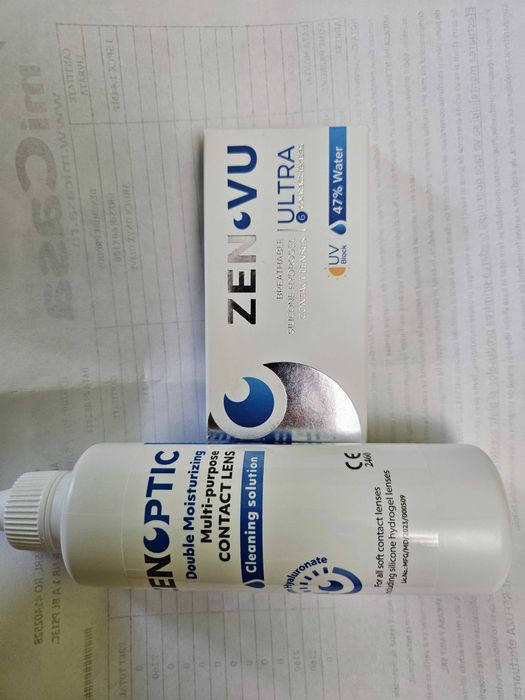 Lentile contact 4 buc. ZenVu Ultra lunare Dioptrie: -1.50 + Soluție Z