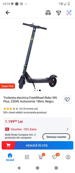 Vand trotineta eletrica Urgent