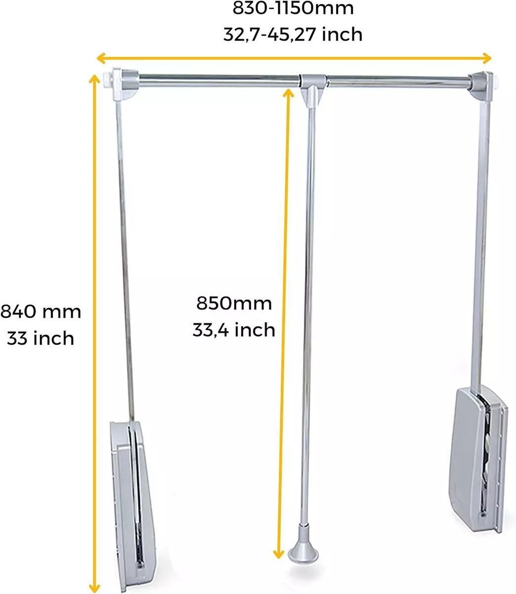 Emuca lift,suport umerase rabatabil 830-1150mm