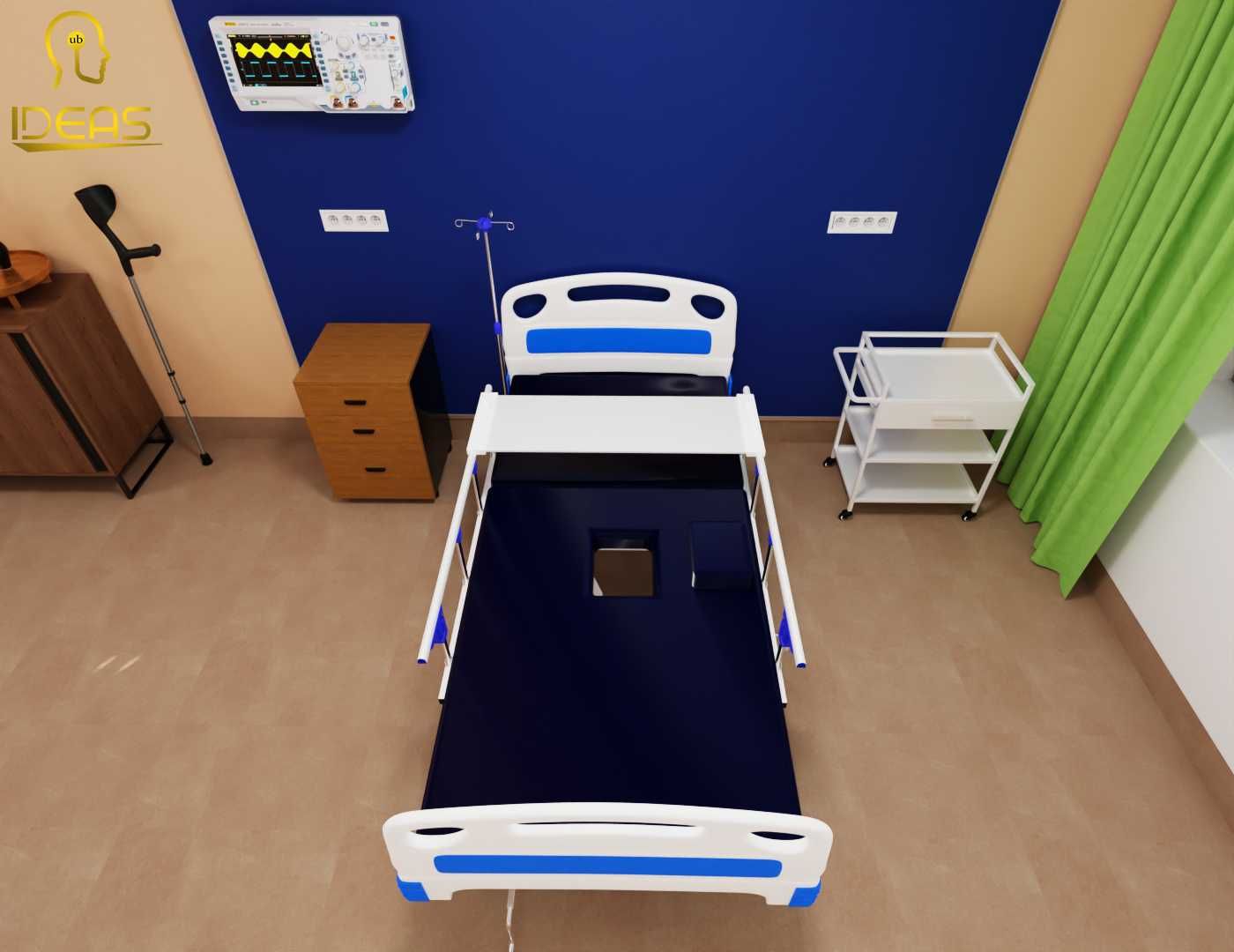 1-функциональная медицинская кровать с горшком