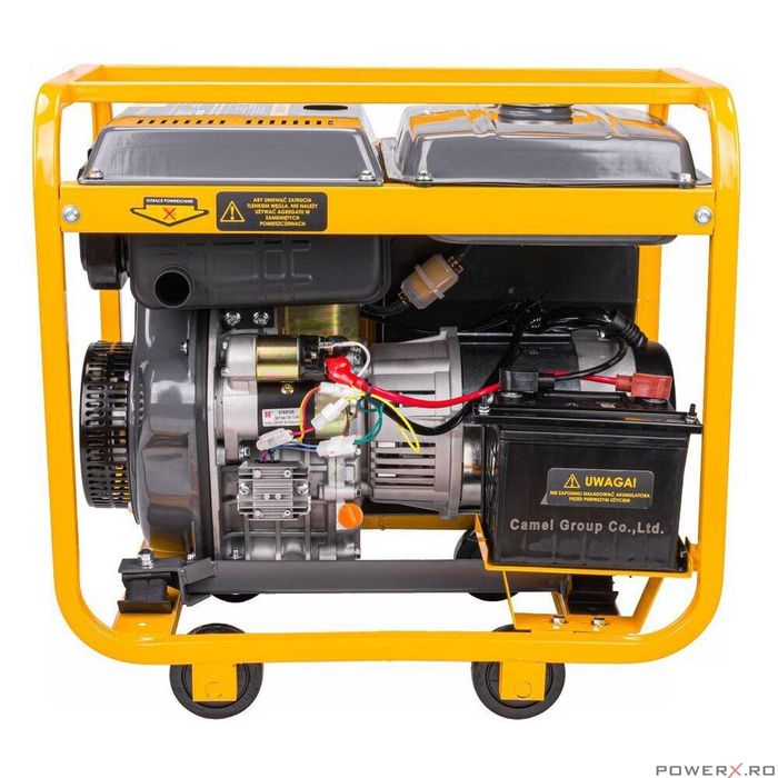 Generator de curent pe motorina 5,5 kW, pornire la cheie, 2 in 1,