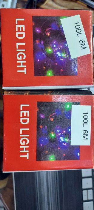 2 buc Instalatie Craciun interior multicolora 6m, 100LED,  8 jocuri lu