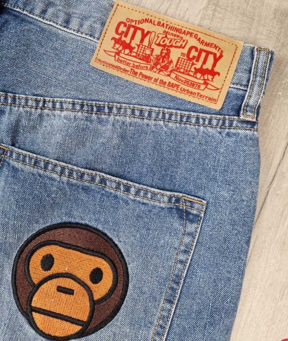 Японски редки дънки Int.bape x Sanrio L-XL