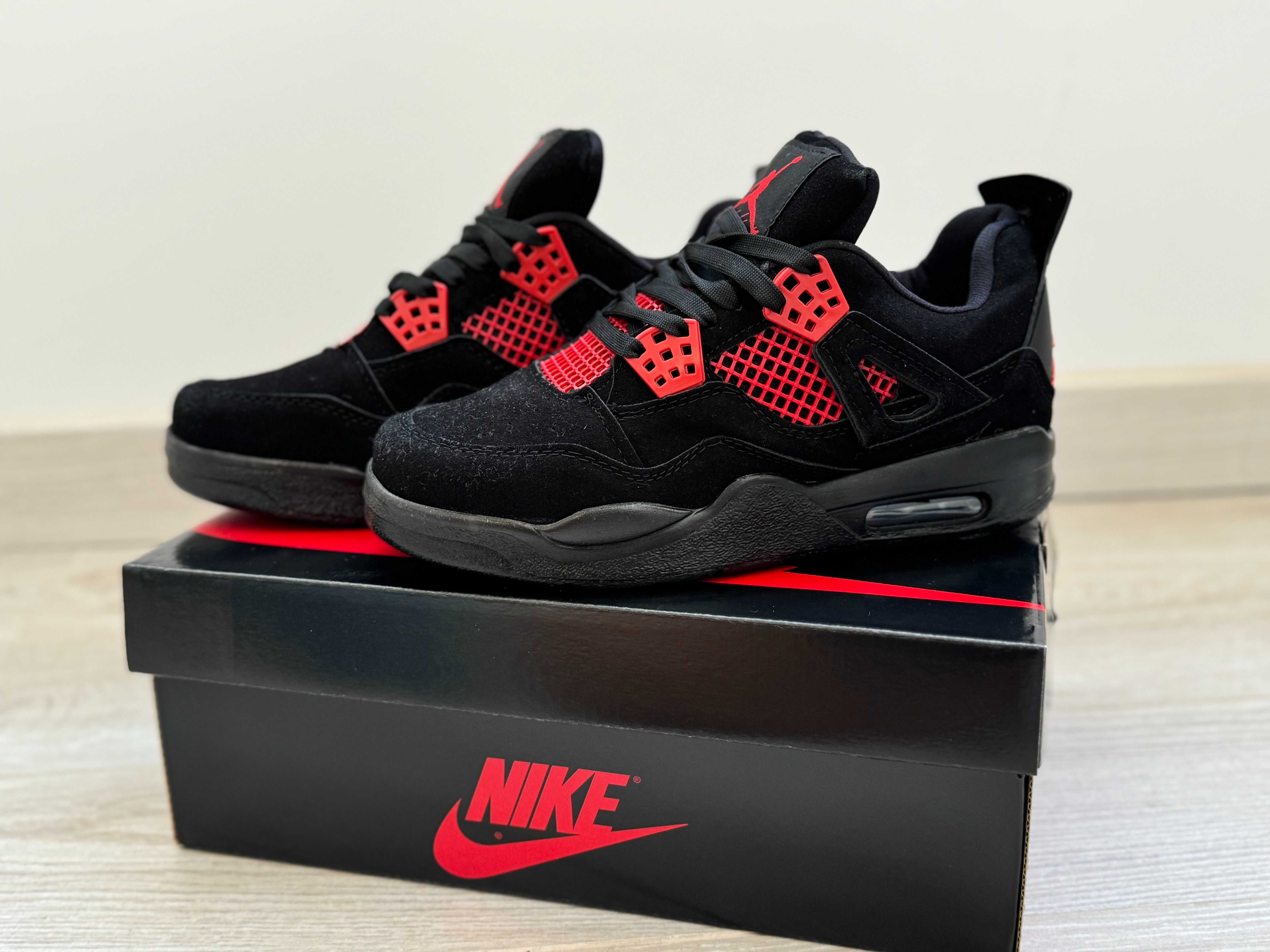 Adidasi AIR JORDAN 4 Red Thunder Produs Nou NIKE - Full Box