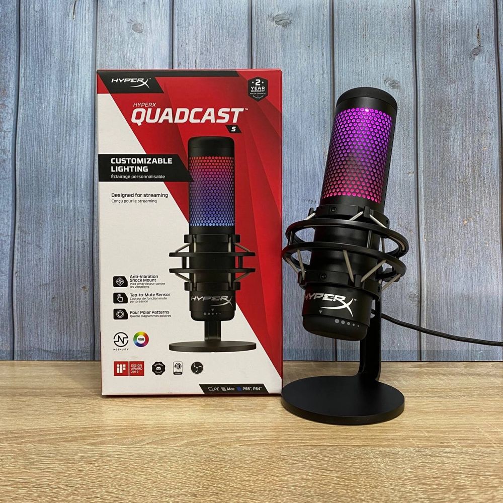 HyperX QuadCast S микрофон
