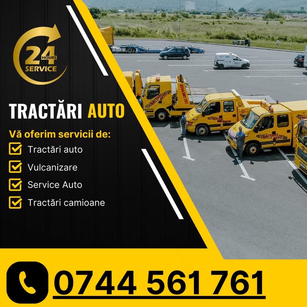 tractari auto NON STOP, service mobil, vulcanizare mobila