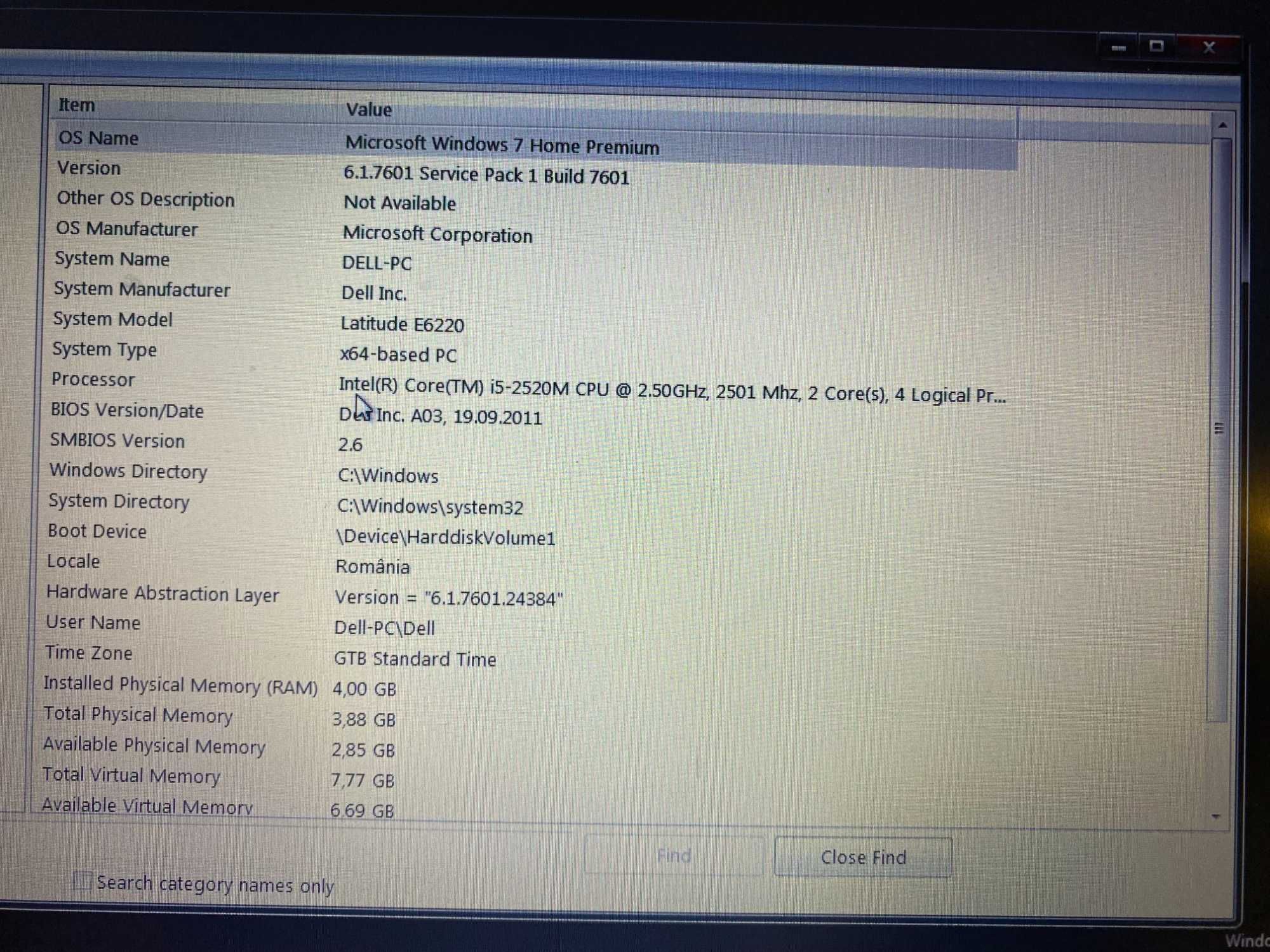 Laptop Dell Latitude E6220, i5-2520M, 4Gb, 160Gb Hdd, camera