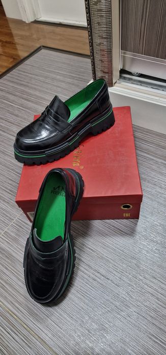 Туфли  (лоферы)женские кожаные