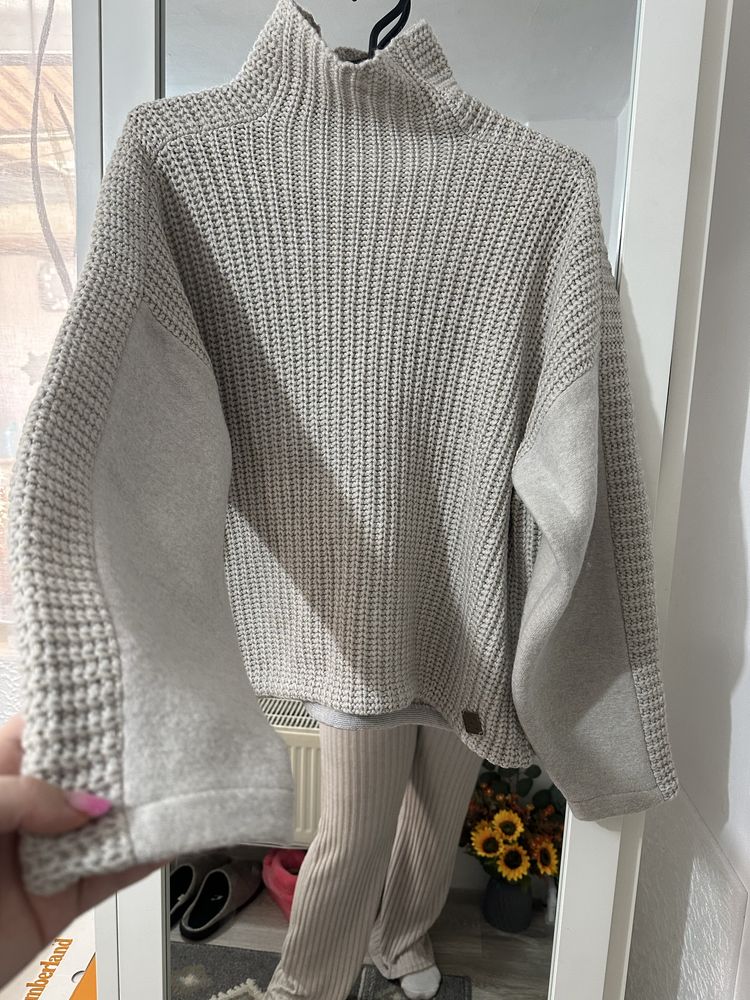 Pulover tricot si lana merinos