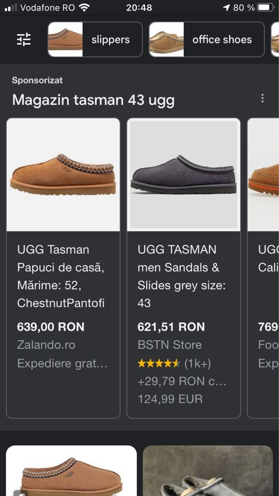 Papuci Ugg Tasman, originali 100%!