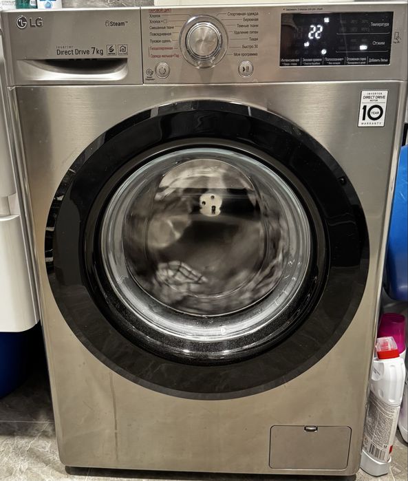 Продам стиральную иашину LG / стальная 7 кг загркзки. Размеры на фото