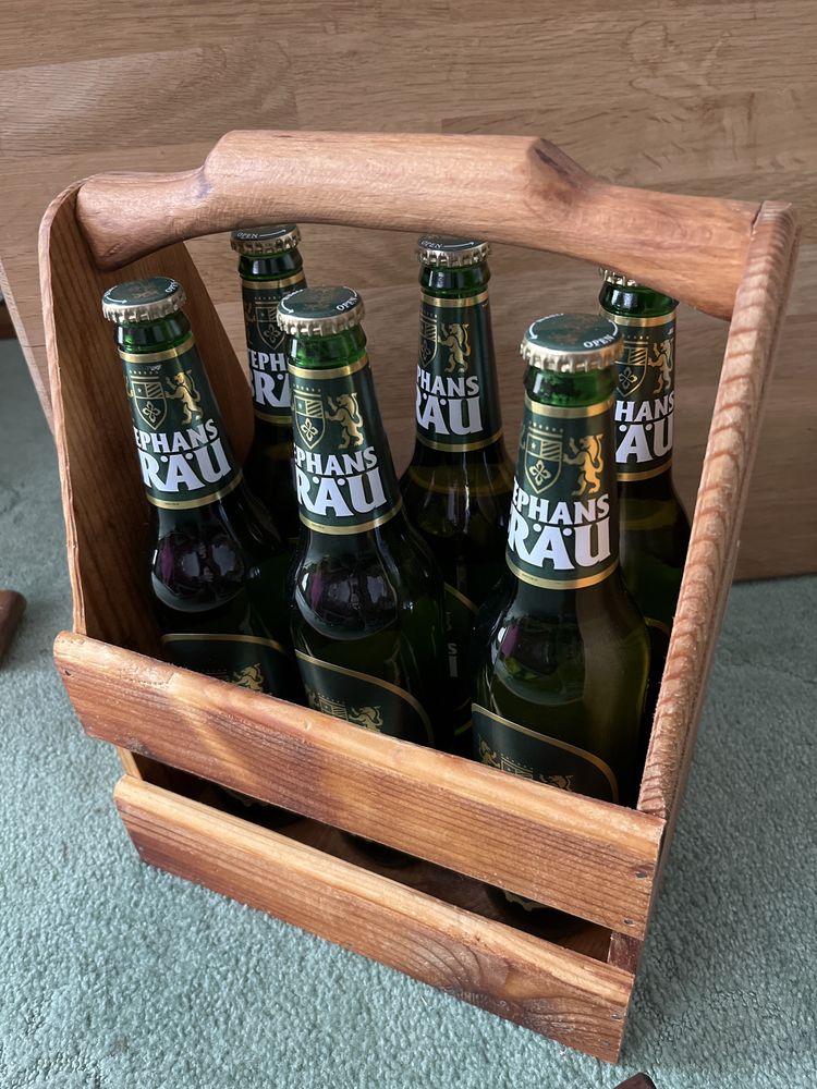 Дървена кошница за бира