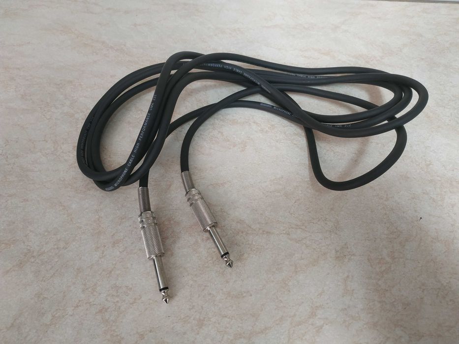Cablu microfon/chitara , jack mono 6.3mm tata - jack mono 6.3mm tata